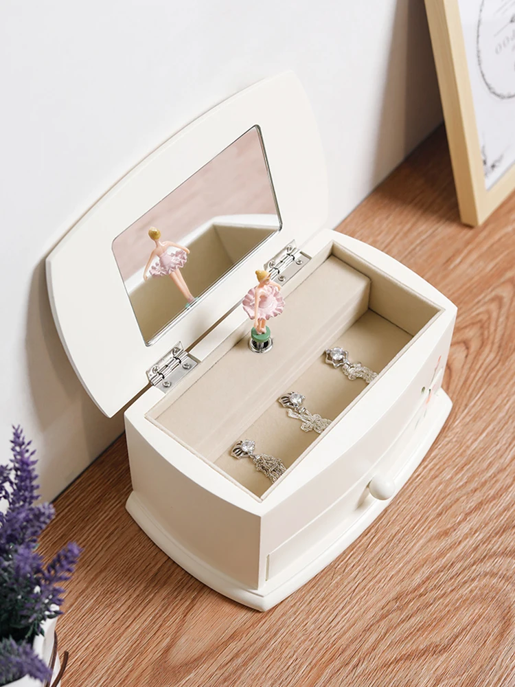 Wooden Photo Frame+ Music Box+ Jewelry Box Ballerina Music Box Gifts Birthday Presents for Girl Girlfriend Ballet Jewellery Box