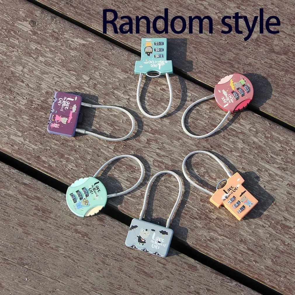 Мини замок Новый безопасности милый мультяшный с животными ключами для рюкзаков