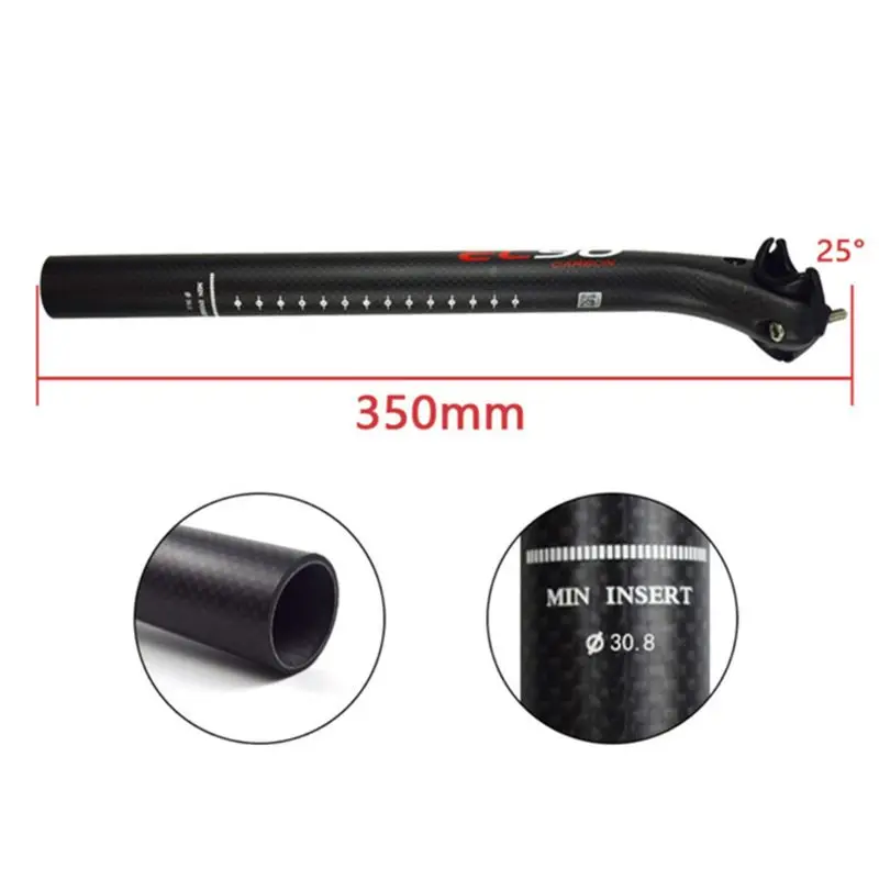 Carbon Fiber Bicycle Seatpost Ultralight Mountain Road MTB Bike Seat Post Tube | Спорт и развлечения