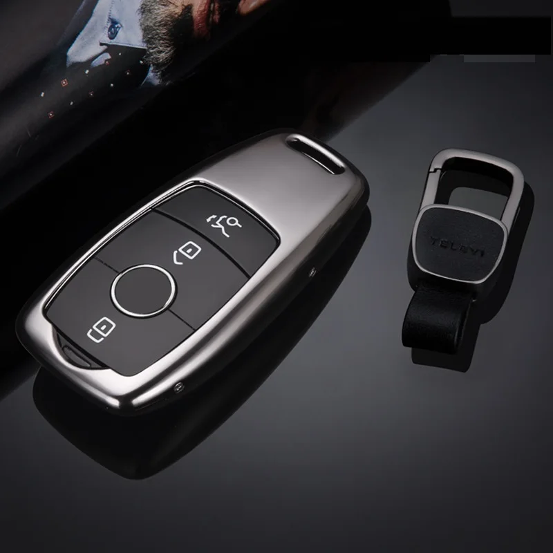 Автомобильный чехол для ключей из алюминиевого сплава Mercedes Benz E Class W213 W205 E200 E260 E300