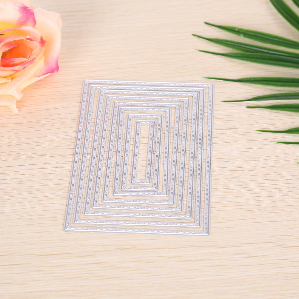

8Pcs/set Rectangle stenciles Stencil DIY Scrapbooking Album Paper Card Metal Crafts