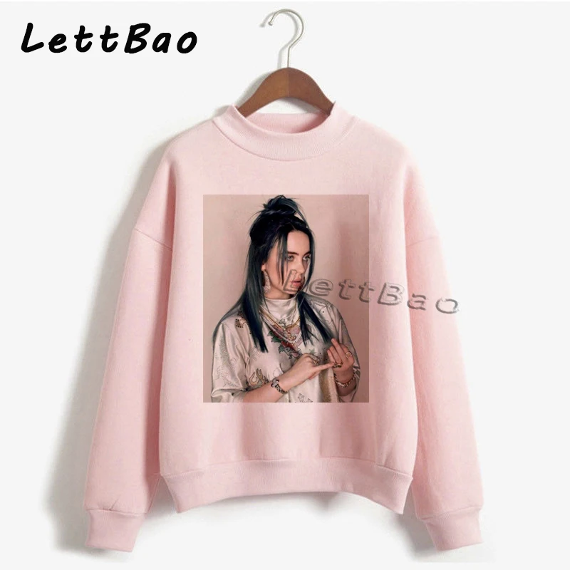 8 Billie Eilish толстовки свитер уличная Эстетическая Готическая Moletom Feminino Ullzang Harajuku на заказ Женская толстовка Femme 90s - Цвет: 8