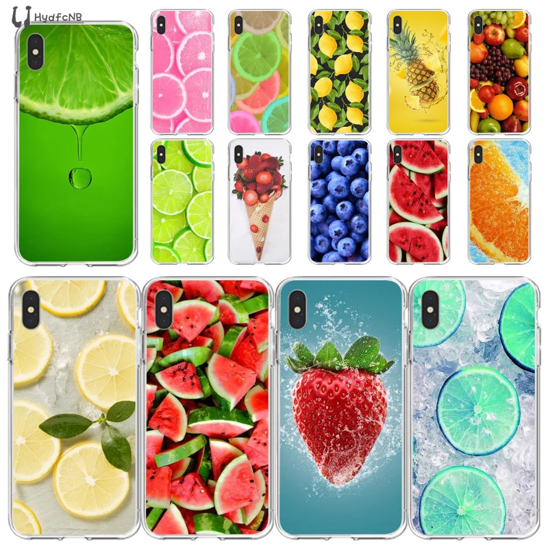 LJHYDFCNB INS fruit lemon orange Smart Cover Soft Shell Phone Case for iPhone 11 pro XS MAX 8 7 6 6S Plus X 5 5S SE XR cover | Мобильные