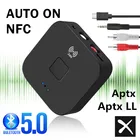 Bluetooth-ресивер RCA 5,0 aptX LL AAC 3,5 мм 3,5 Jack Aux беспроводной аудио адаптер стерео музыки для ТВ Автомобильная колонка с микрофоном NFC
