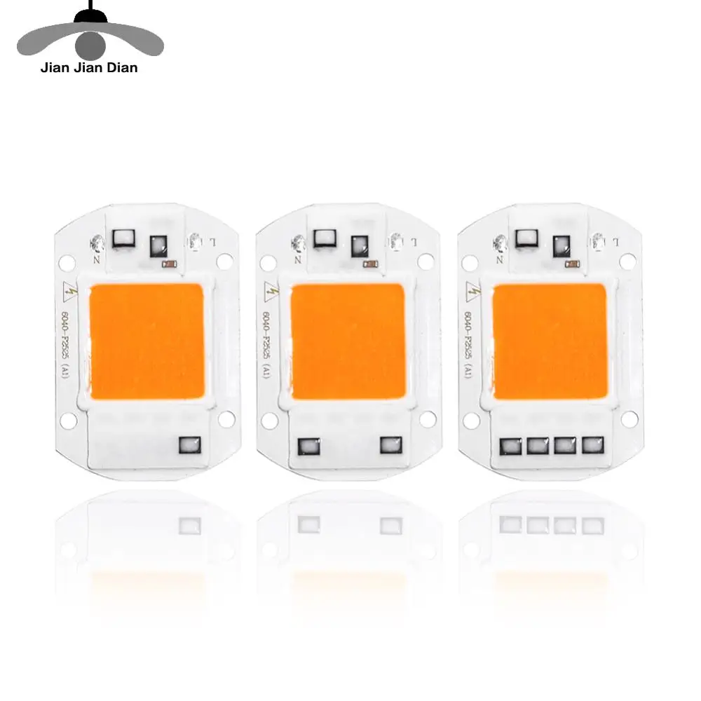 Полный спектр лампы Cob Led растут свет чип DIY 20 Вт 30 50 Крытый тент коробка сад