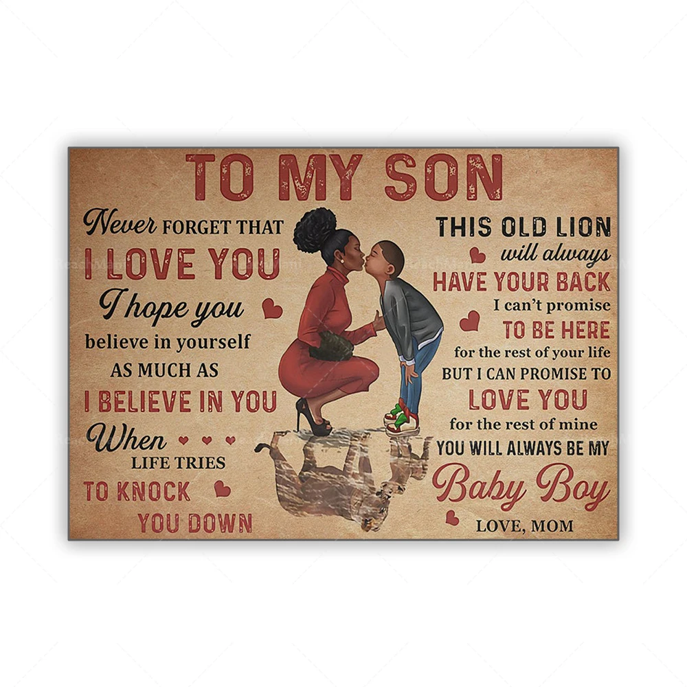 

Плакат «Моему сыну никогда не забывай, что я люблю тебя» ReachMani