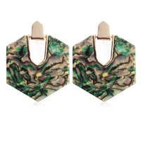 4x5cm women colorful shell statement earrings fashion acrylic resin dangle earrings