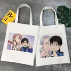 Летняя холщовая Сумочка Yuri On Ice BL Yaoi с рисунком из японского аниме, повседневная сумка-тоут для девушек, Элегантная модная женская сумка