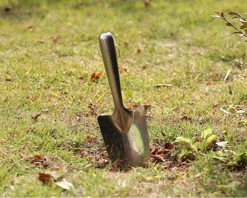 Small shovel garden tool small spade light metal garden shovel garden digging with scale