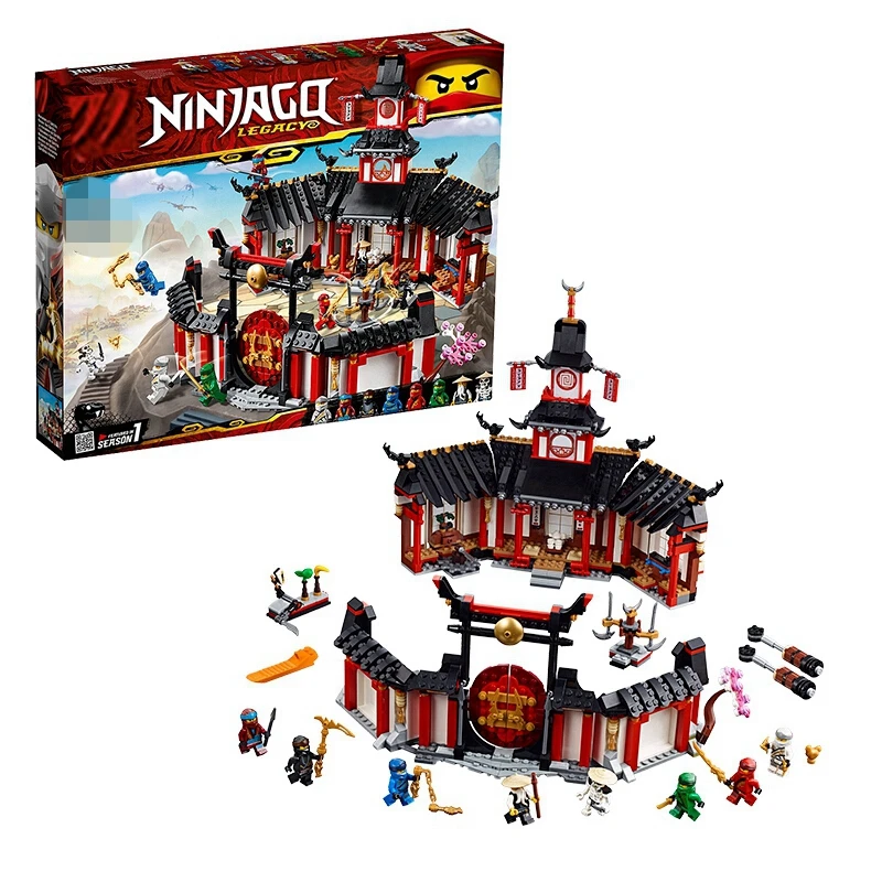 Ninjagoo lepins Monastery of Spinjitzu замок форсакен император грузовик модель строительные