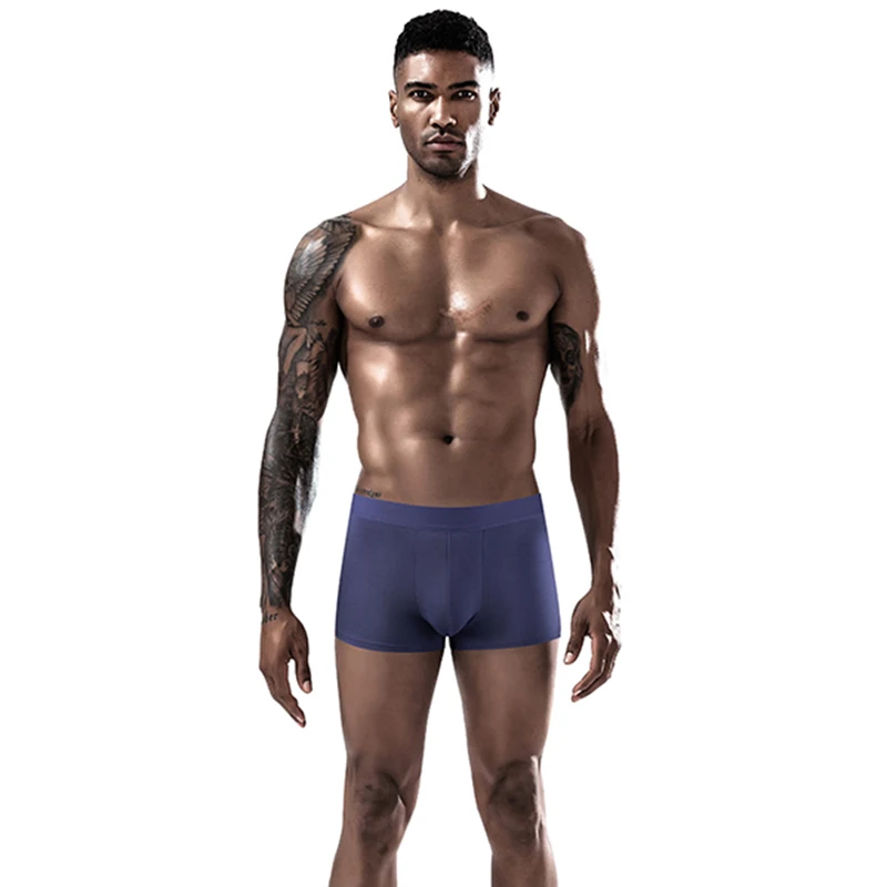 4 Pcs/Lot Men's Boxer Briefs Are Soft And Comfortable High-Quality Sexy Men Underwear