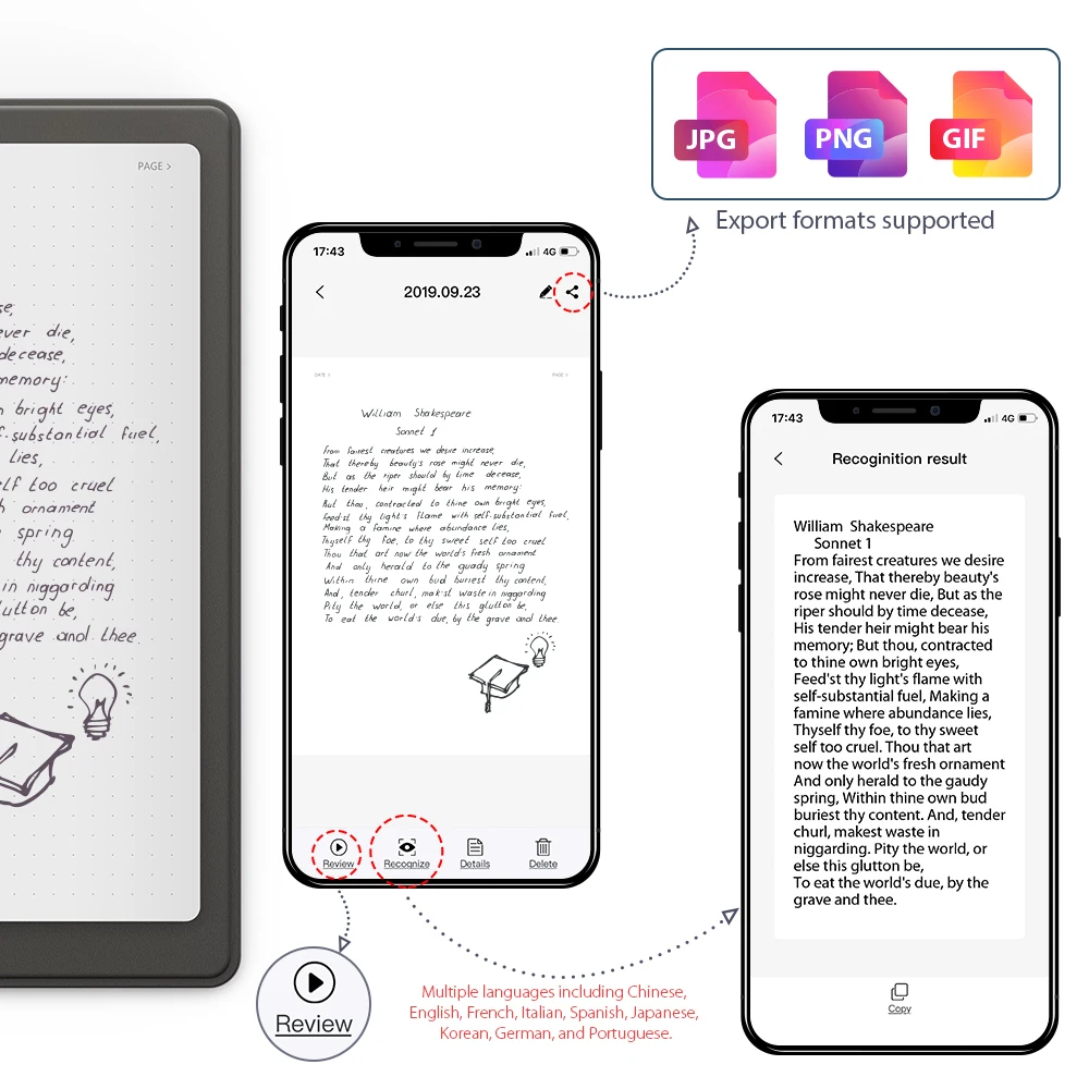 XP-Pen Note Plus умный многоразовый блокнот стираемый ноутбук облачный флэш-накопитель