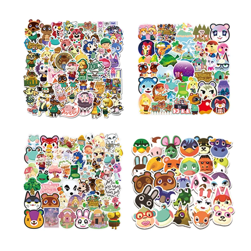 50 шт./компл. милые Мультяшные животные наклейки для скрапбукинга гитары ноутбука