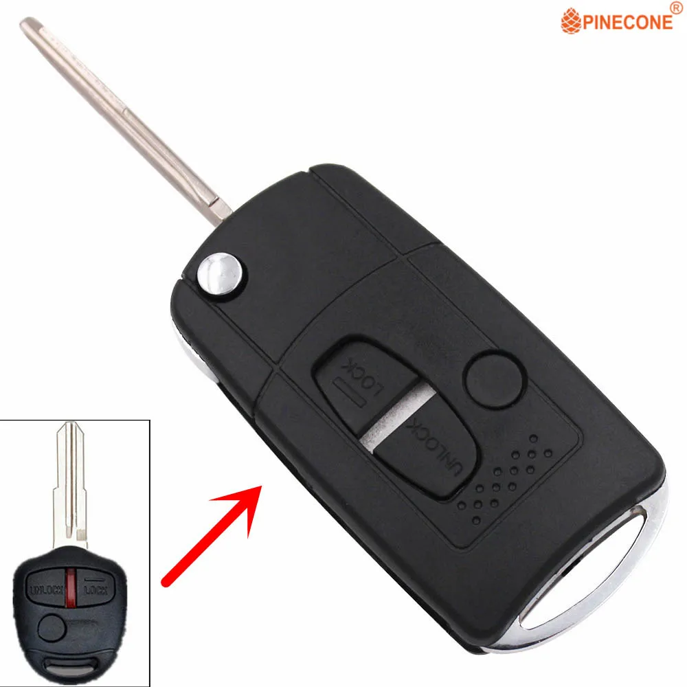 PINECONE для Mitsubishi Asx Grandis Lancer Outlander Pajero Sport 3 кнопки MIT11Key модифицированный складной