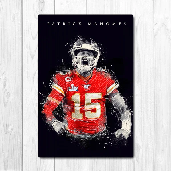 

New Patrick Mahomes C Football Player Art Wall Decor Tin Sign Vintage Garage Sign Bar Club Cafe Garage Farm Decor