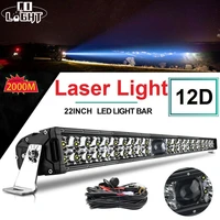 co light 12d 22inch led laser light spot flood combo beam led light bar offroad 2000m 4x4 work light for atv suv trucks 12v 24v
