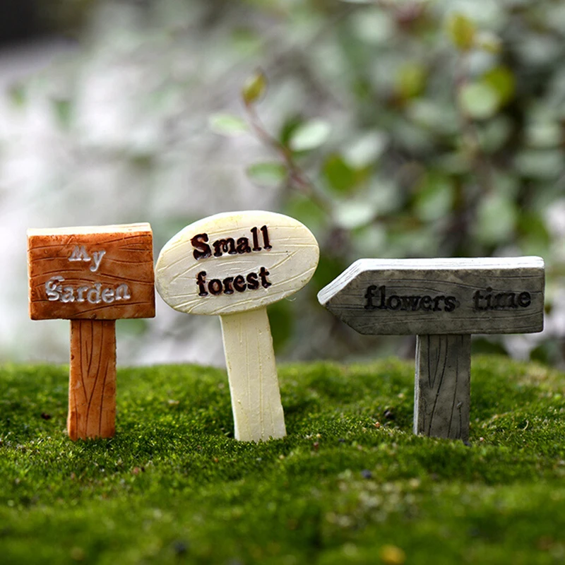 

3 Pcs Resin Crafts Figurines Micro Landscape DIY Toy Fairy Garden Miniatures