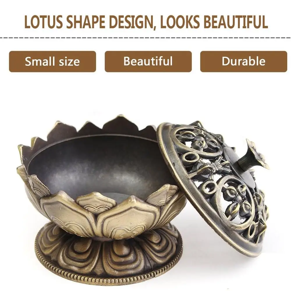 Горелка для благовоний в виде цветка лотоса подставка из сплава китайском стиле