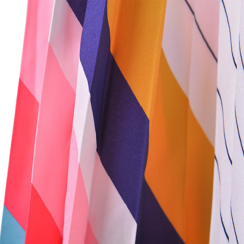 Повседневная Женская длинная Радужная плиссированная юбка с высокой талией VD2312 |