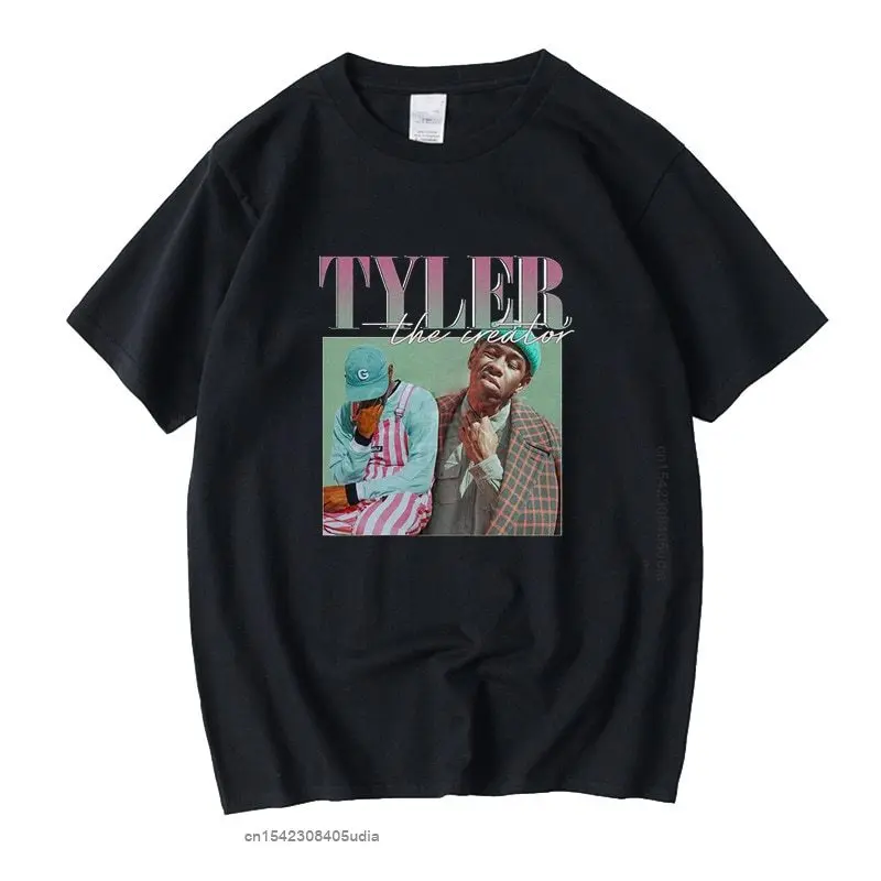 Забавные футболки с принтом Тайлера Творца рэп-певицы для мужчин и женщин черная