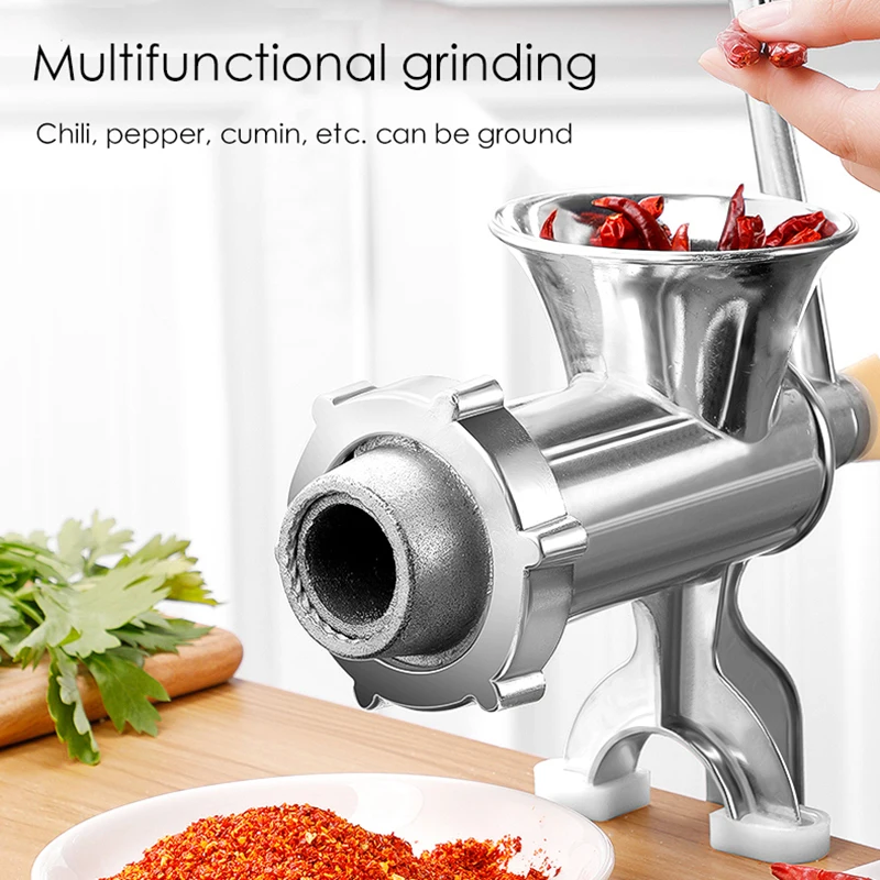

Manual Meat Grinder & Sausage Noodle Dishes Handheld Making Gadgets Stainless Steel Mincer Pasta Maker Home Kitchen Cooking Tool