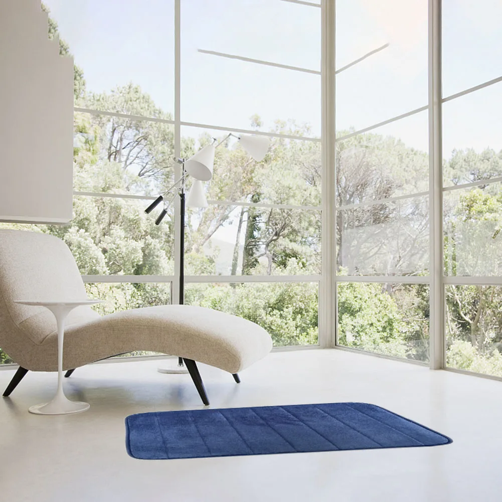 

Bathroom Carpet Absorbent Non-slip Door Mat Carpet Coral Fleece Memory Foam Bathroom Mat Kitchen Door Floor