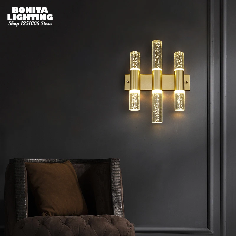 Bubble K9 хрустальный настенный светильник светодиодный Космический алюминиевый