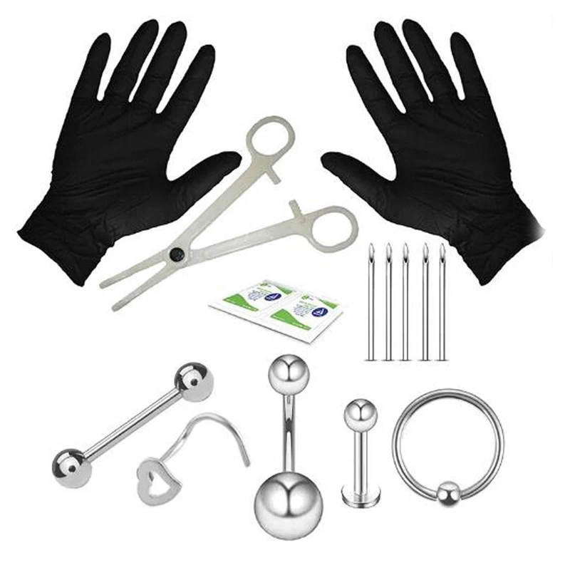 Аксессуары для пирсинга костюм из 2 предметов несколько бровей ногтей украшение