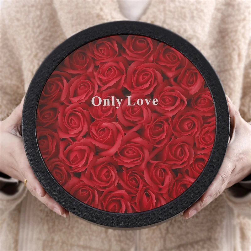 

32pcs Roses with Box Valentine's Day Gift for Lover Artificial Flower Romantic Gift Box Soap flowers Wedding Decoration