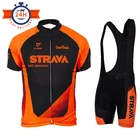 Летняя мужская Трикотажная футболка с коротким рукавом STRAVA, одежда для горного велосипеда, быстросохнущая дышащая одежда для гоночного велосипеда Ropa Ciclismo