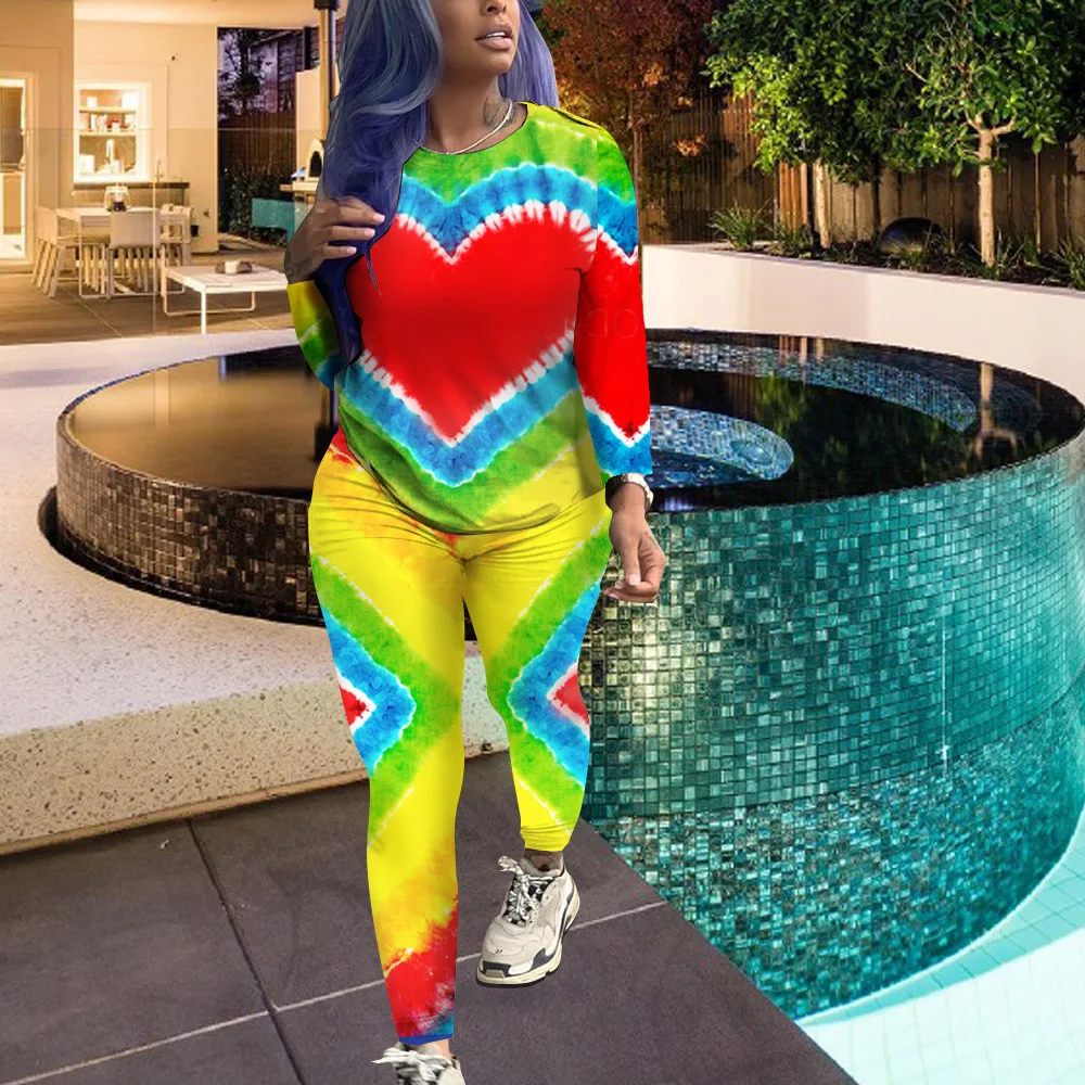 Европейская и американская мода круглый воротник многоцветная Мода принт в