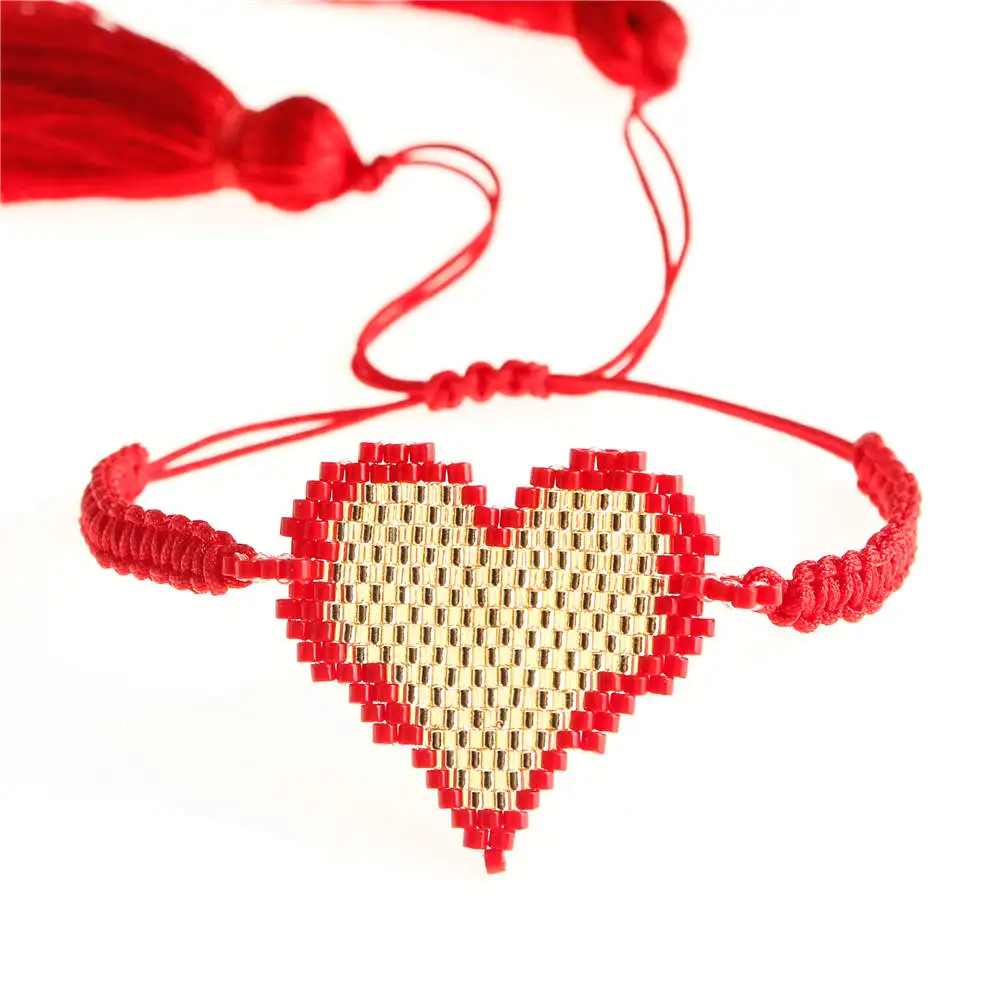 

Go2Boho Heart Bracelet Women Miyuki Beaded Bracelets Friends Gift Tassel Pulseras Beads Jewelry Handmade Bileklik Free Delivery