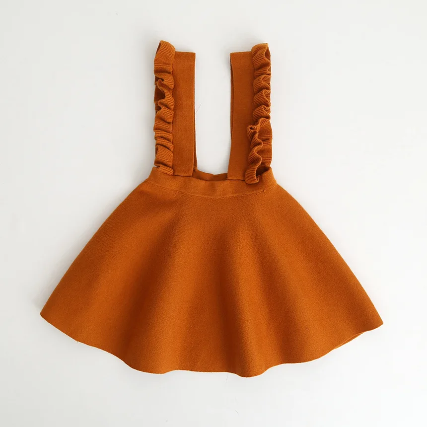 New Autumn 2020 Brand Baby Girls Dress Sweaters Kids Overalls Children Knitted Strap Toddler Beautiful 2-8Y | Детская одежда и