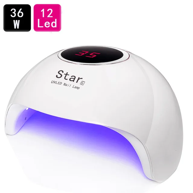 Star6 White F.Lashes 36 Вт панда УФ лампа гель лак для ногтей отверждение Светодиодная лампа для ногтей маникюрный аппарат с датчиком USB зарядка ногтей сушилка Инструменты - Цвет: Star6 White