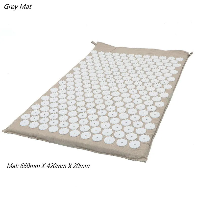 Grey Mat Массажер подушка Массажный коврик для йоги акупрессур снимает стресс на спине телесная боль Спайк Коврик акупунктурный массаж йога матрас с подушкой - Цвет: Grey Mat