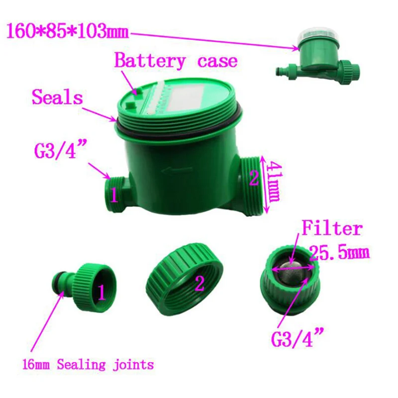 

Home watering Auto Timer Connectors Garden Irrigation Drip plant analogue water Controller electric Quick Tap Connector Hose