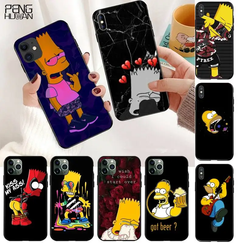 YJZFDYRM специальный смешной Гомер J.Simpsons черный чехол для сотового телефона iPhone 11 pro