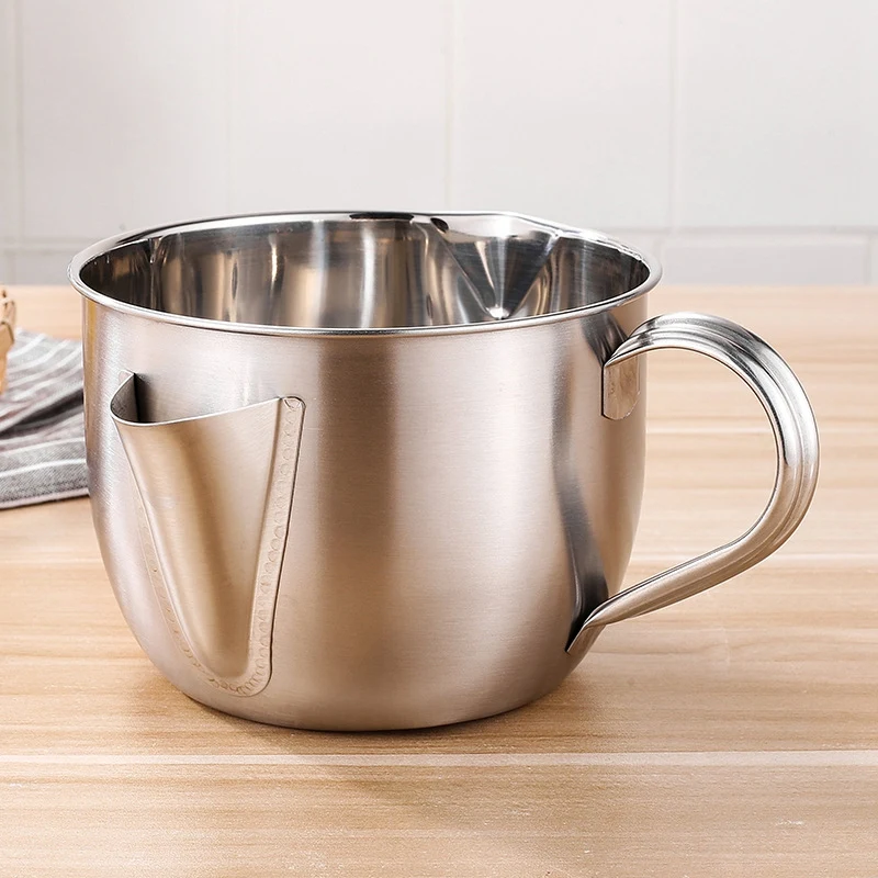 

1000Ml Multifunction 304 Stainless Steel Gravy Oil Soup Fat Separator Grease Oiler Filter Strainer Bowl Kitchen Cooking Tools