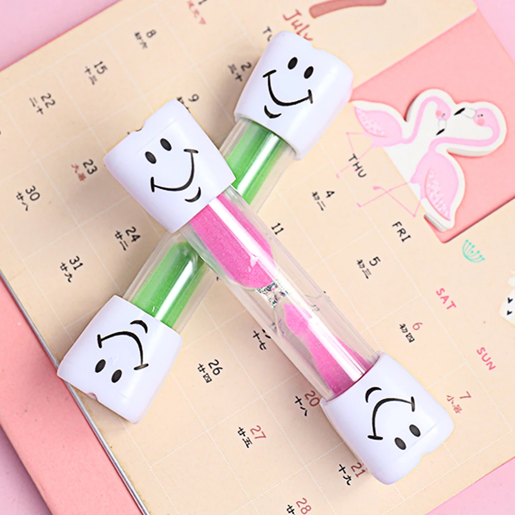 

Cute Smiling Face Hourglass Children Kids Brushing Teeth Sands Timer Sandglass Dedicated Timer for Restaurant Waiting