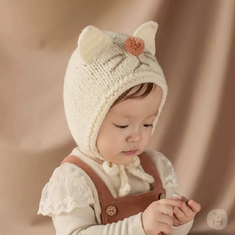 Осенне-зимний вязаный для новорожденных шапки вязаные крючком шапочки Детские