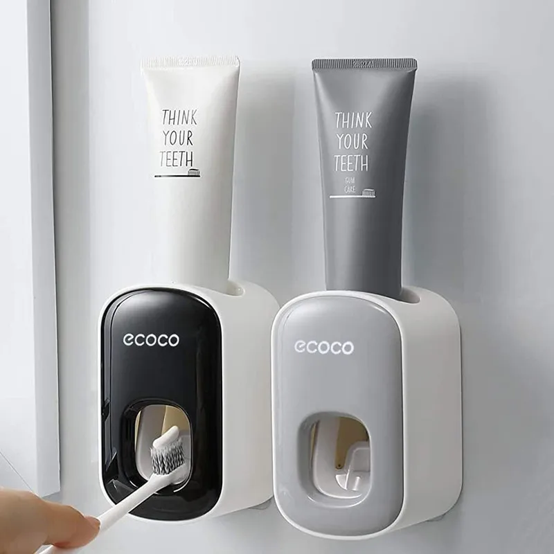 

Настенный автоматический набор аксессуаров диспенсер для зубной пасты для ванной, выдавливатель зубной пасты, Автоматическое оформление в...