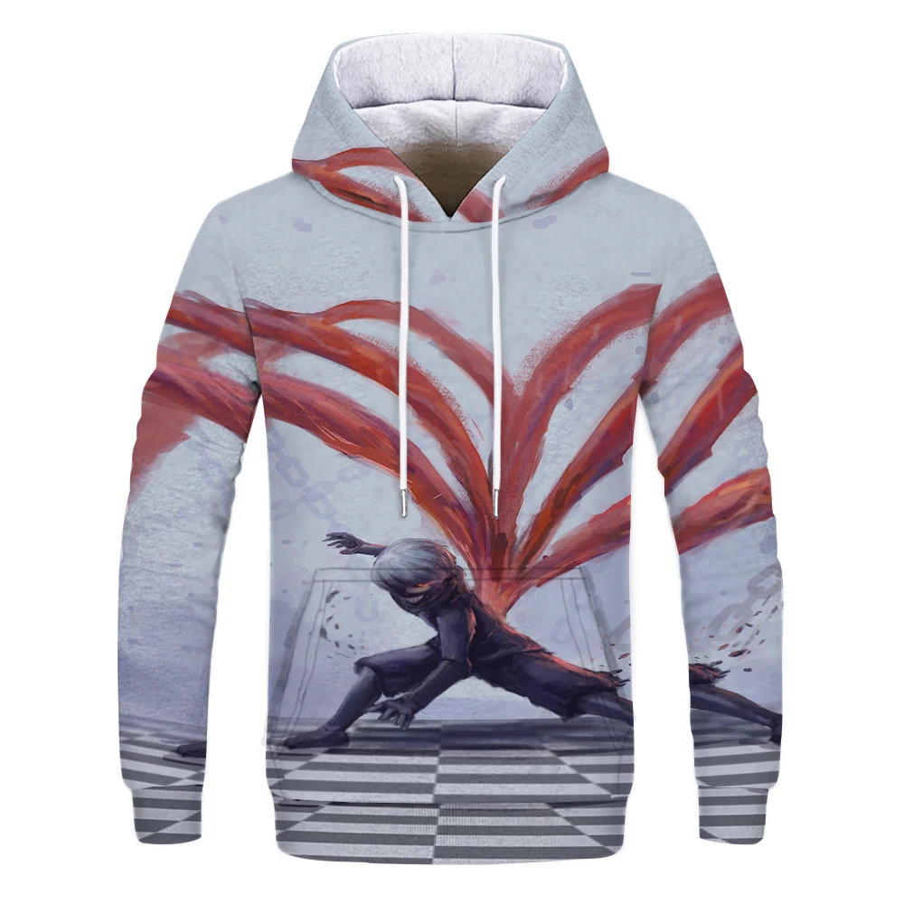 

Japanese cartoon Tokyo Ghoul pattern hoodie anime 3d print pullover anime girl sweatshirt street Harajuku trend clothing xxs-4XL