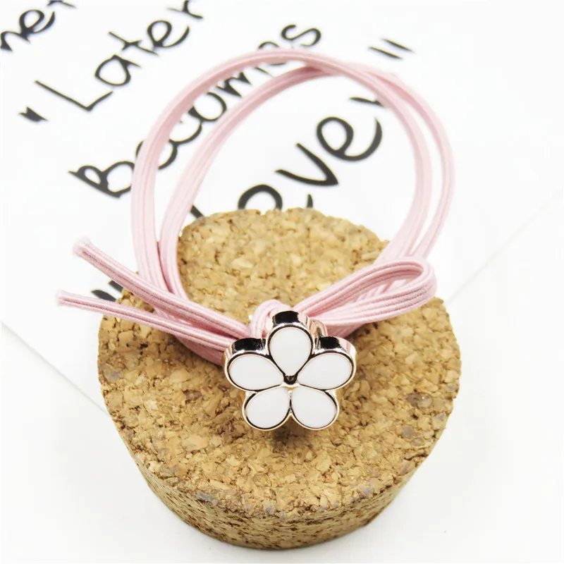 1 шт. креативные розовые цветочные эластичные резинки для волос девочек богемный