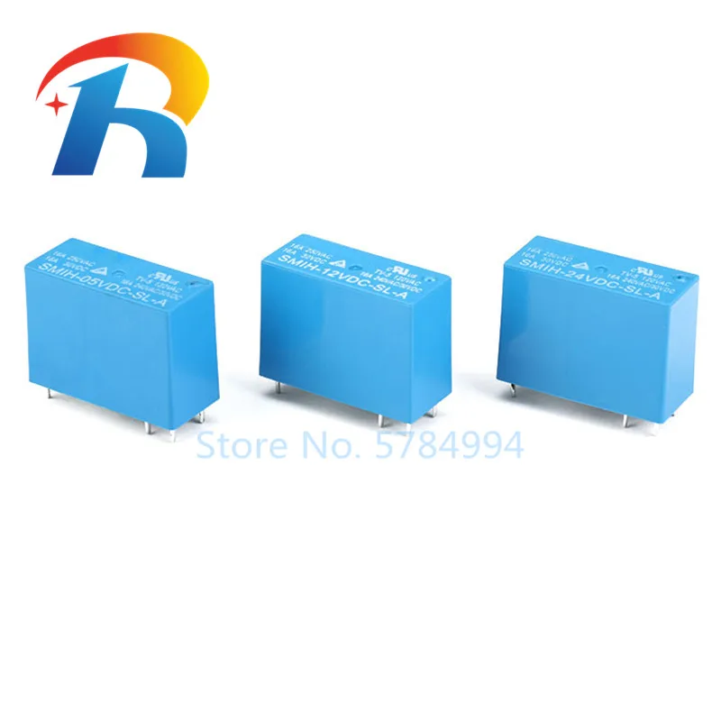 5 шт., Φ 05V 12V 24V Relay 250V 16A 6PIN