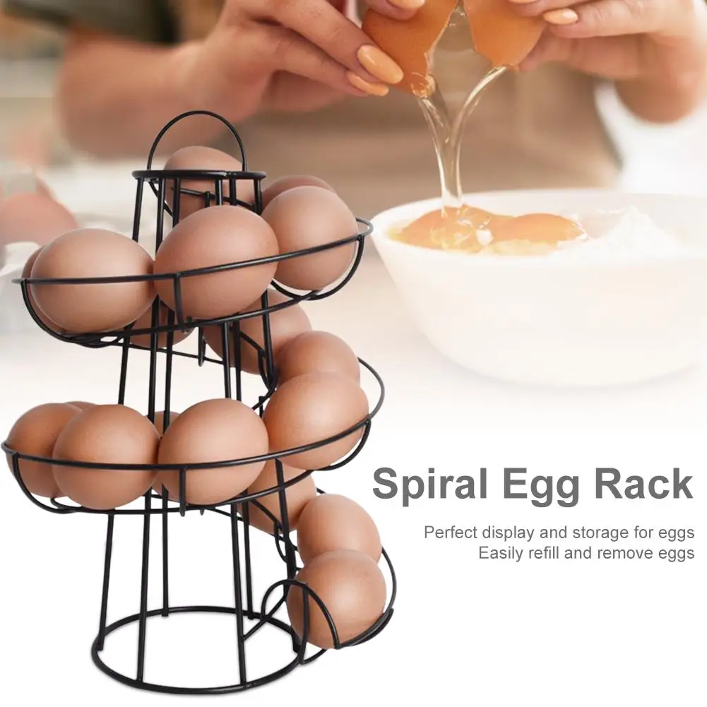 Креативный дозатор яиц на 360 градусов вращающийся дизайн спиральный держатель