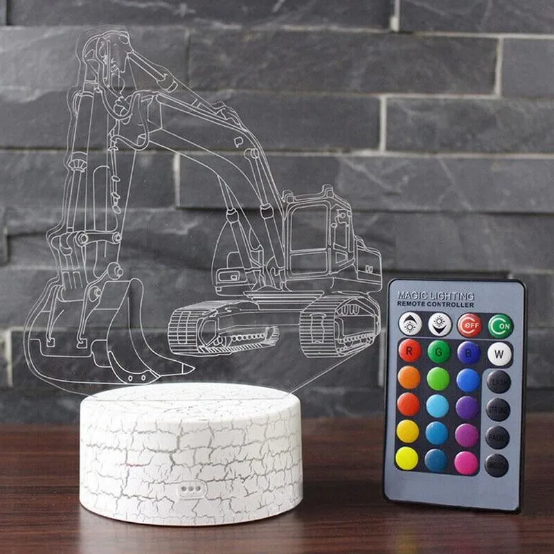 

Cool Supra Car 3D Night Light LED 7/16 Colors Change Boys Children LED Gifts Night Lamp Table Light Remote USB Toys Control Z6N6