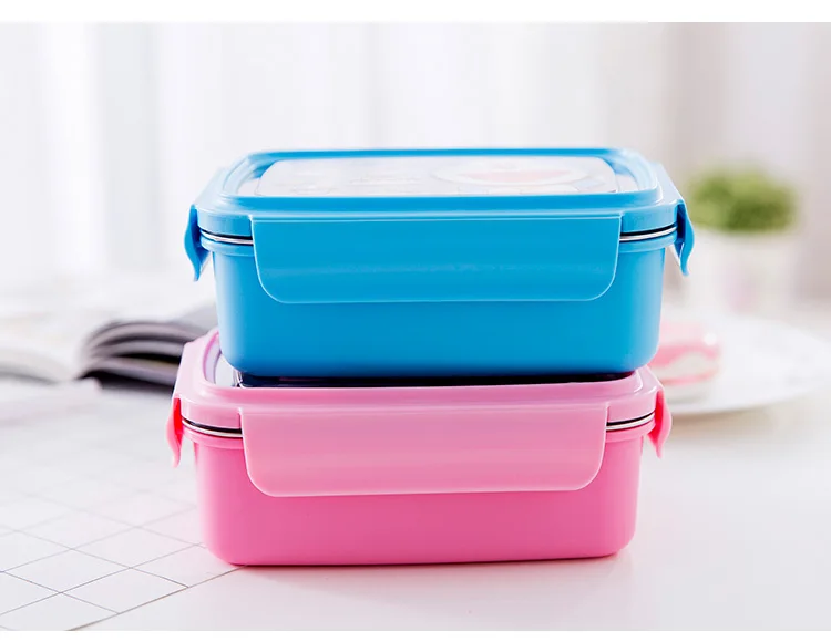 С ложкой вилка мультфильм KT Мелодия Русалка динозавр Микки Минни SUS304 Bento коробка