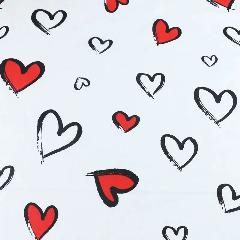 160cm*50cm Black white heart peach car arrow cotton fabric DIY bedding apparel dress patchwork kids handwork cloth | Дом и сад