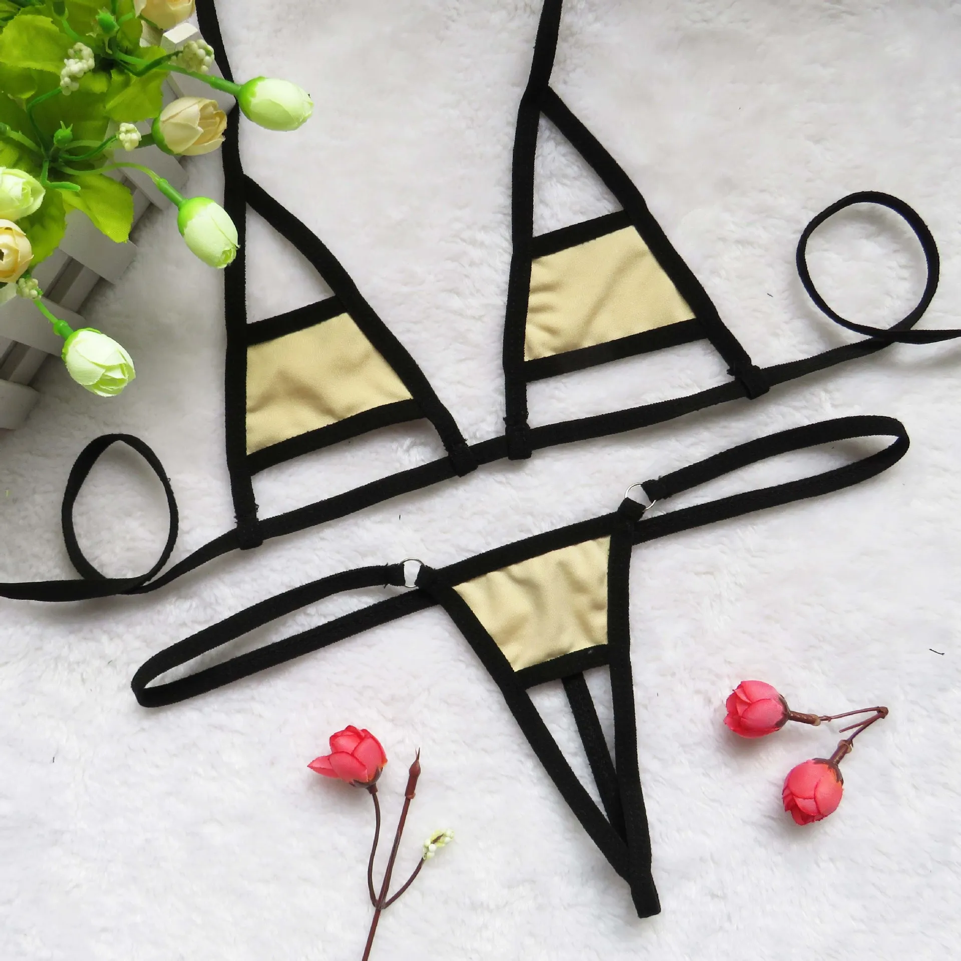 Горячие экзотические мини бикини Женский минималистичный купальник стринги