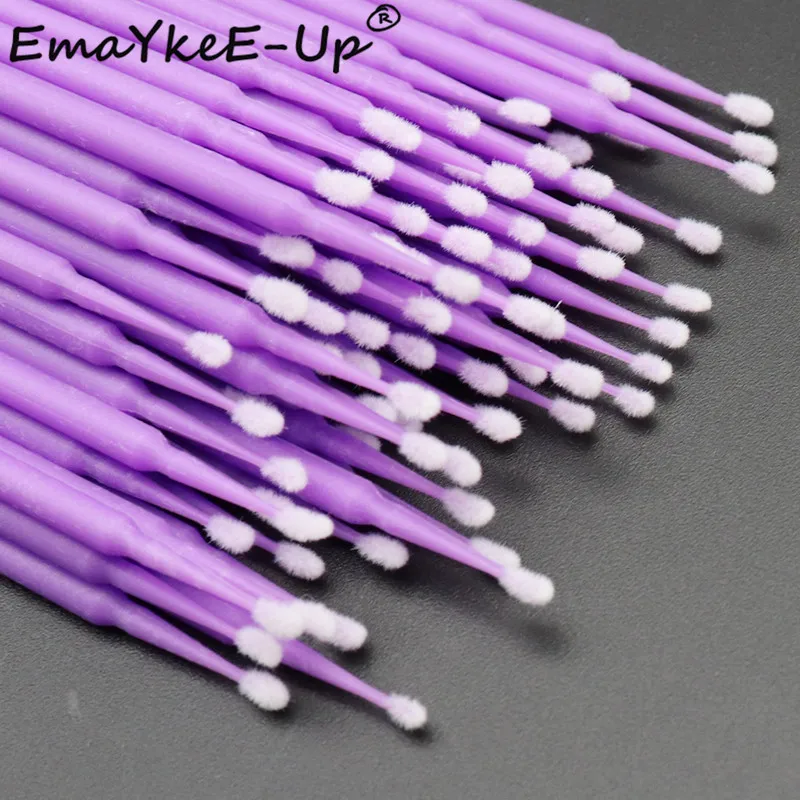 100 шт. одноразовые микрокисти для наращивания ресниц индивидуальные щётки